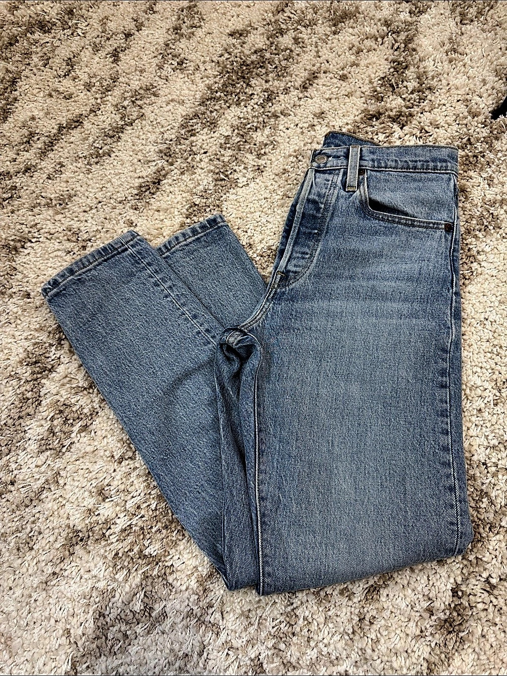 Levi's 501 Blue Straight Leg Jeans